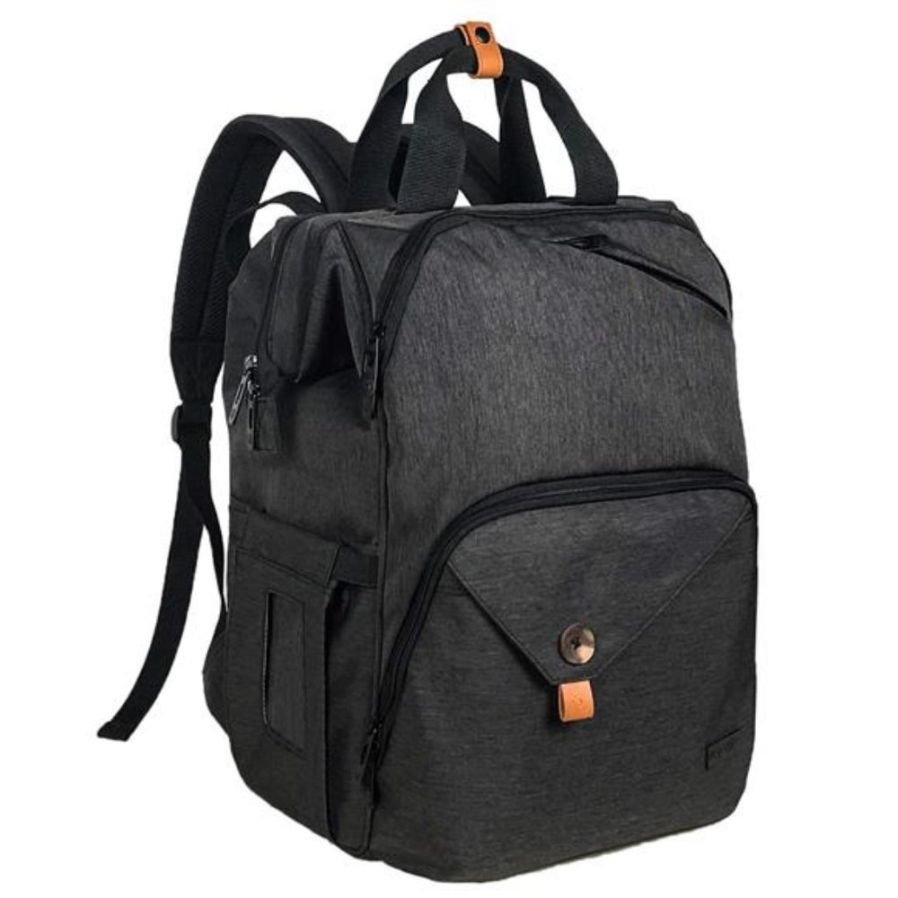Diaper Bag Backpack, Large Capacity Back Pack Changing Bags, Waterproof, Black